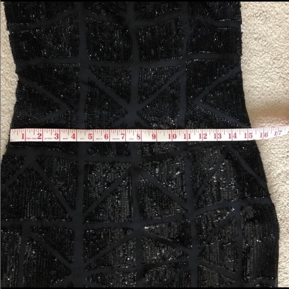 Basix Black Label Sequin Strapless Cocktail Mini Party Dress - Picture 3 of 9